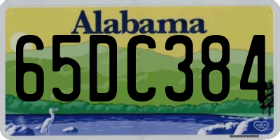 AL license plate 65DC384
