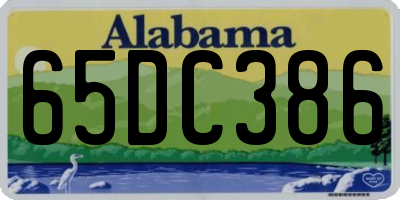AL license plate 65DC386