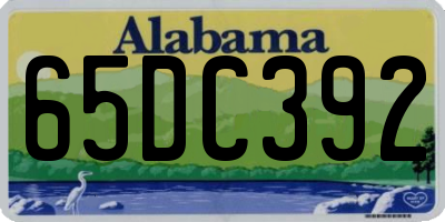AL license plate 65DC392