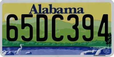 AL license plate 65DC394