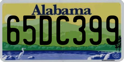 AL license plate 65DC399
