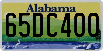 AL license plate 65DC400