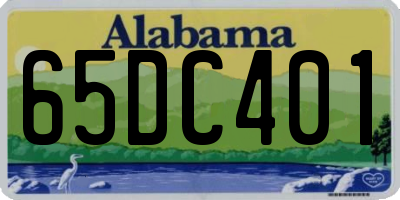 AL license plate 65DC401