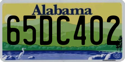 AL license plate 65DC402