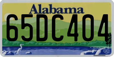 AL license plate 65DC404