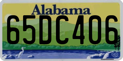 AL license plate 65DC406