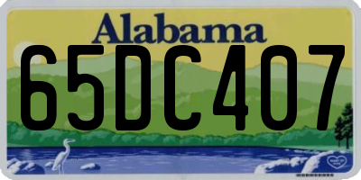 AL license plate 65DC407