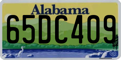 AL license plate 65DC409