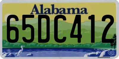 AL license plate 65DC412