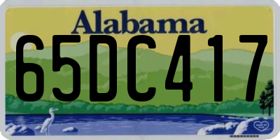 AL license plate 65DC417