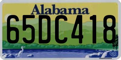 AL license plate 65DC418