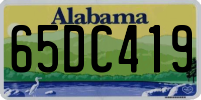 AL license plate 65DC419