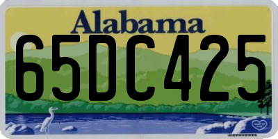 AL license plate 65DC425