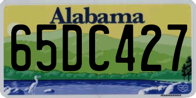 AL license plate 65DC427