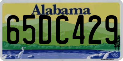 AL license plate 65DC429