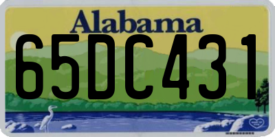 AL license plate 65DC431