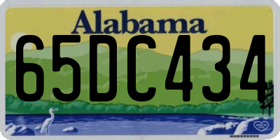 AL license plate 65DC434