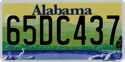 AL license plate 65DC437