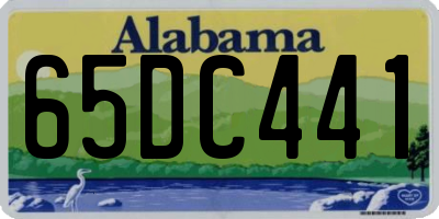 AL license plate 65DC441