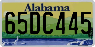 AL license plate 65DC445