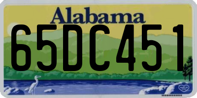 AL license plate 65DC451