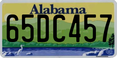 AL license plate 65DC457