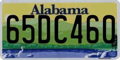 AL license plate 65DC460