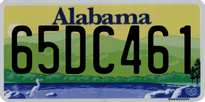 AL license plate 65DC461