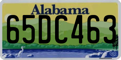 AL license plate 65DC463