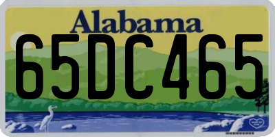 AL license plate 65DC465