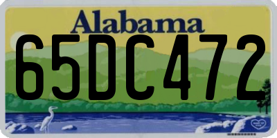 AL license plate 65DC472