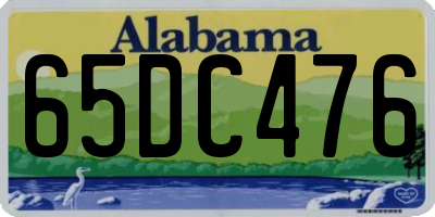 AL license plate 65DC476
