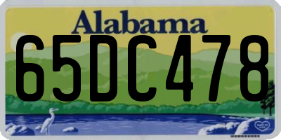 AL license plate 65DC478