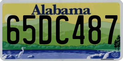 AL license plate 65DC487
