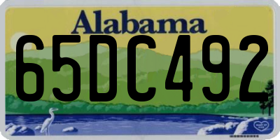 AL license plate 65DC492
