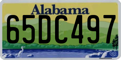 AL license plate 65DC497
