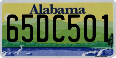 AL license plate 65DC501