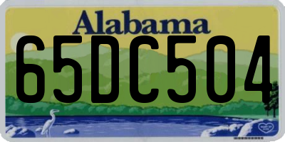 AL license plate 65DC504