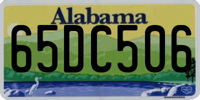 AL license plate 65DC506