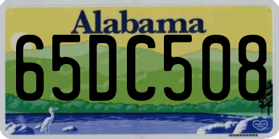 AL license plate 65DC508