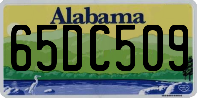 AL license plate 65DC509