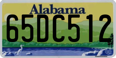 AL license plate 65DC512