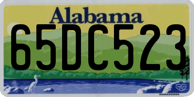 AL license plate 65DC523