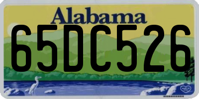AL license plate 65DC526