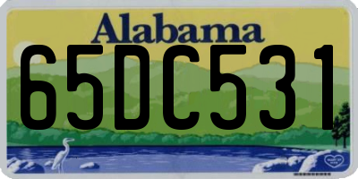 AL license plate 65DC531