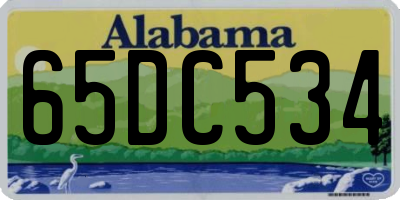 AL license plate 65DC534