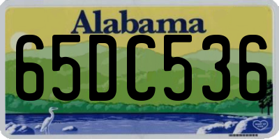 AL license plate 65DC536