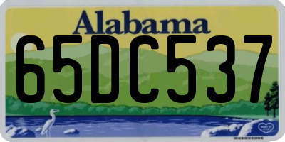 AL license plate 65DC537
