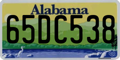 AL license plate 65DC538