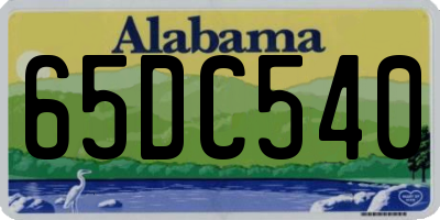 AL license plate 65DC540